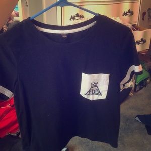 Fall Out Boy short sleeve crop top